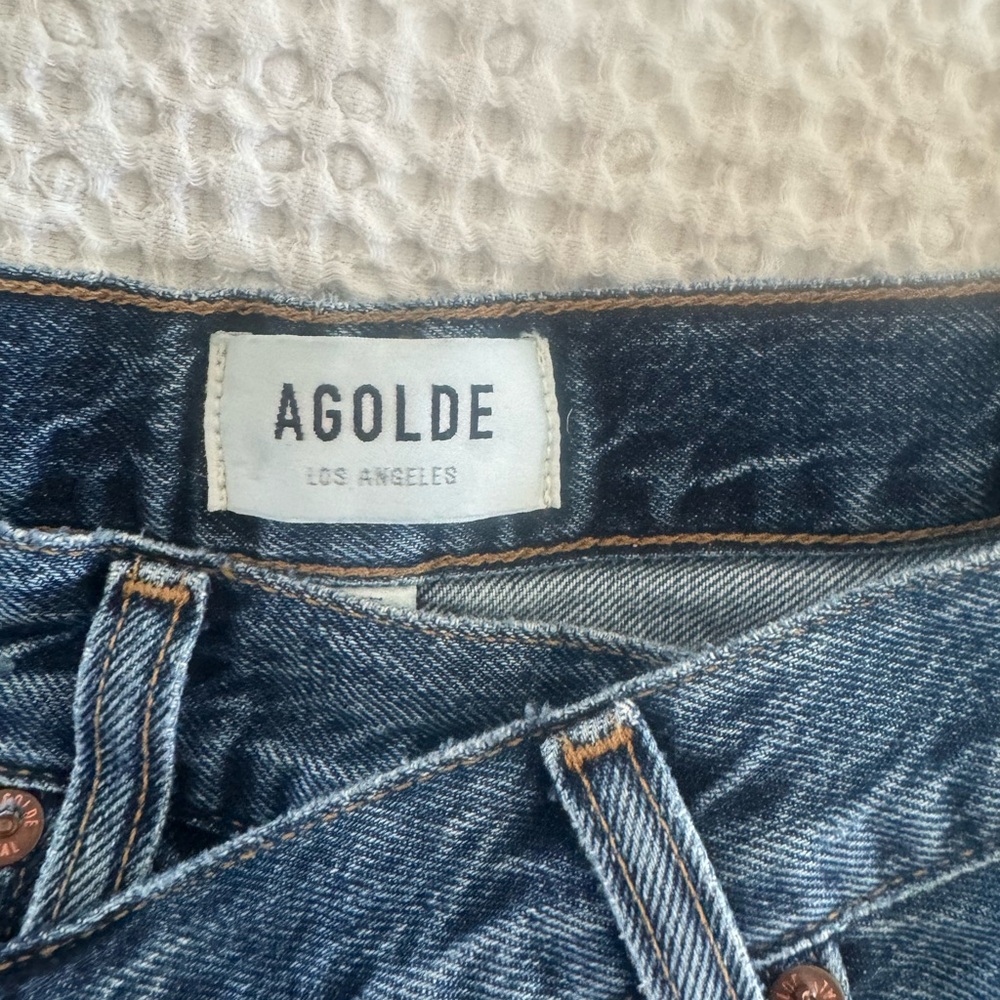 agolde cross button wide leg jeans size 25